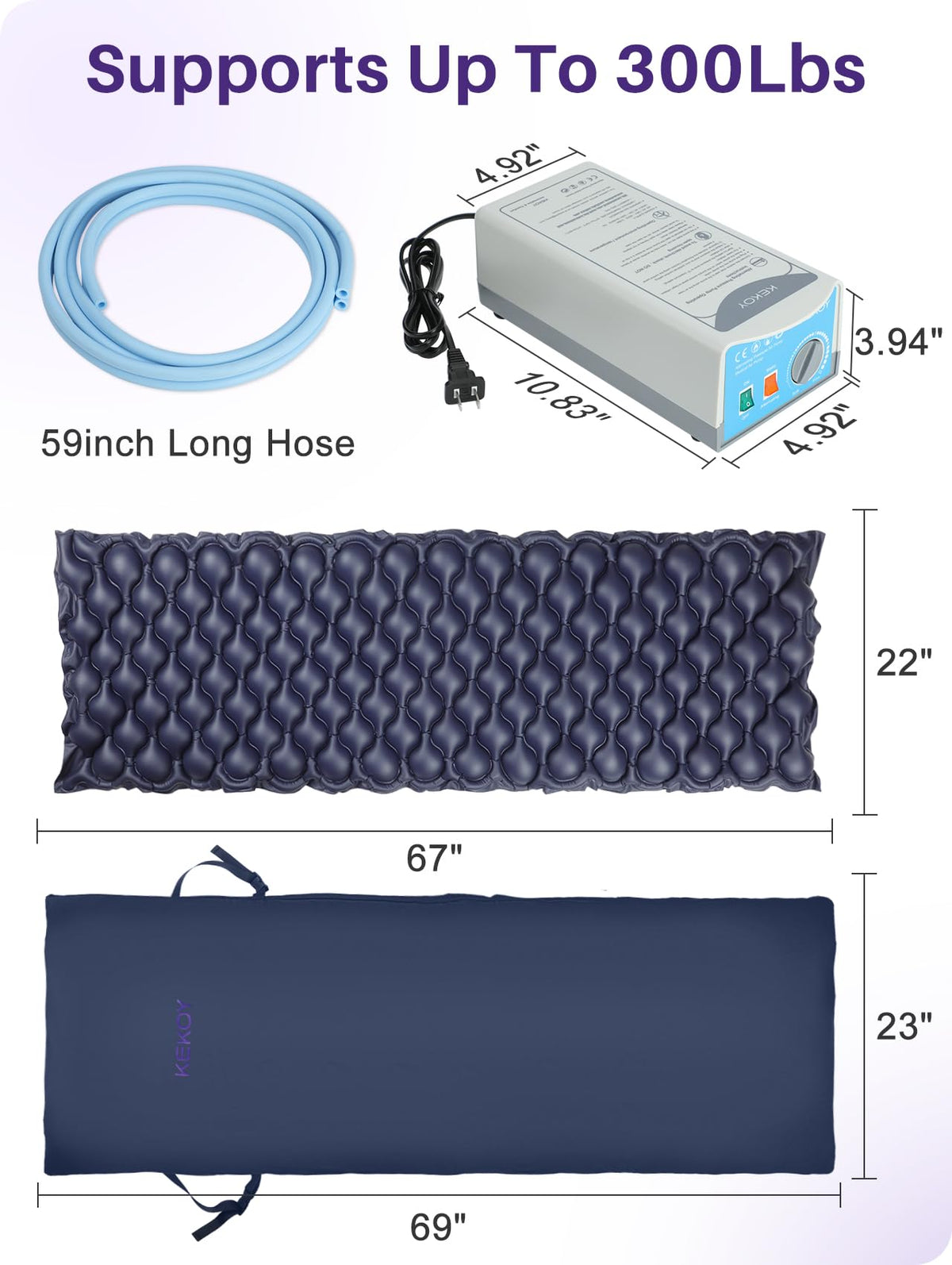 Alternating Air Pressure Mattress Pad for Elderly Pressure Relief Care