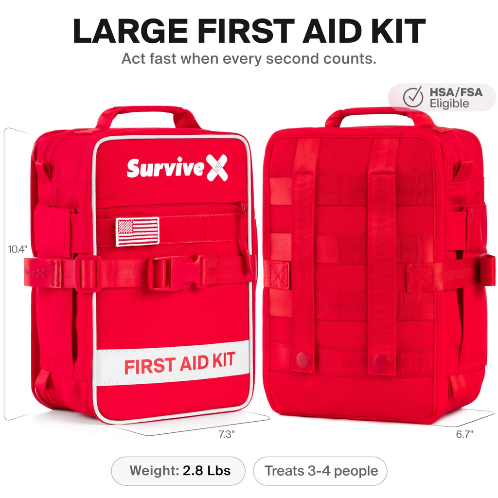 Large First Aid Kit for Car Travel Home and Outdoor Emergency Use