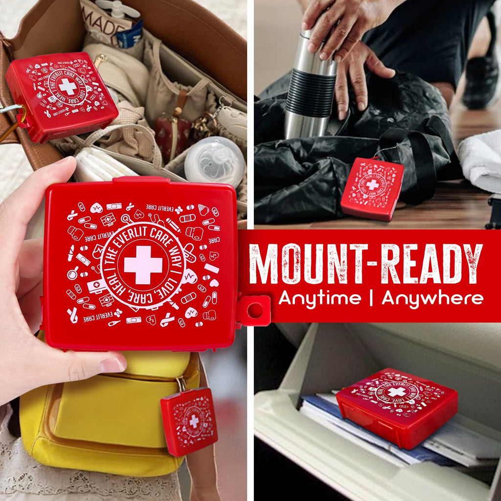 Compact Mini First Aid Kit Portable Wound Care Supplies for Travel and Outdoor Use