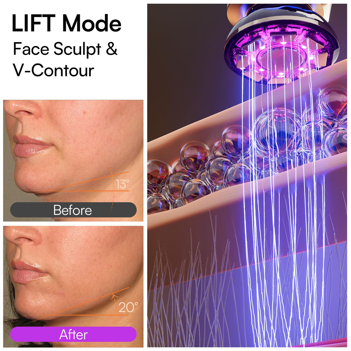 3 in 1 Red Light Therapy Beauty Device for Face and Neck Care