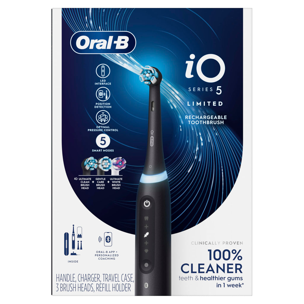 Rechargeable Electric Toothbrush with 3 Brush Heads and Travel Case