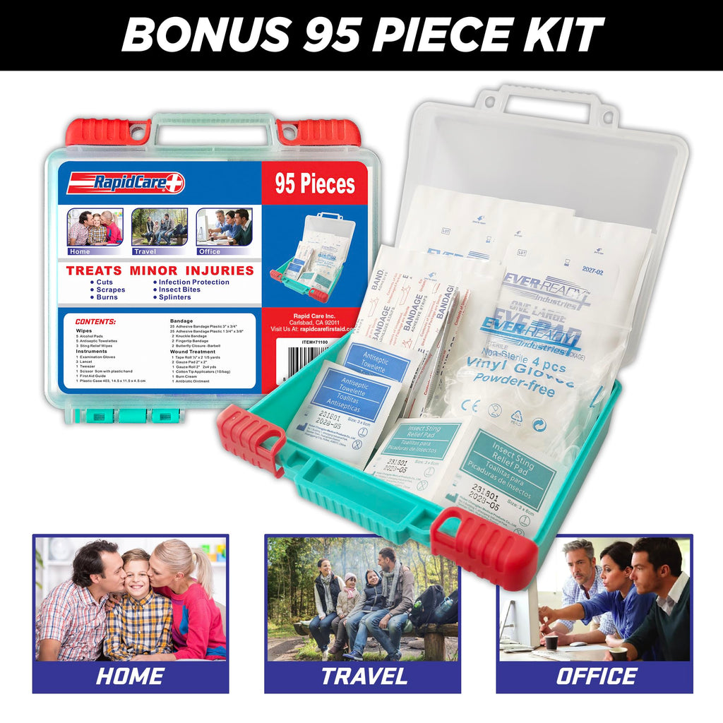 300 Piece First Aid Kit Emergency Medical Supplies for Home Work and Travel