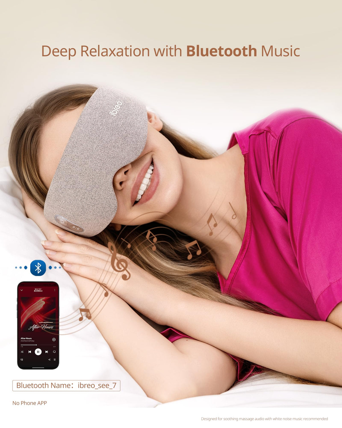 Heated Eye Massager with Heat Cool Therapy Bluetooth and Vibration Care