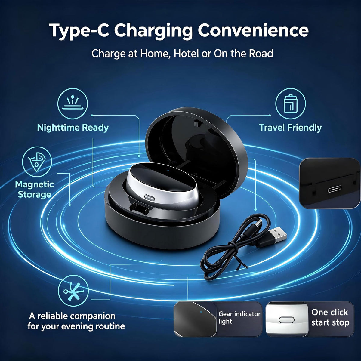 Portable Anti Snore Device with 3 Speed Adjustment for Better Sleep