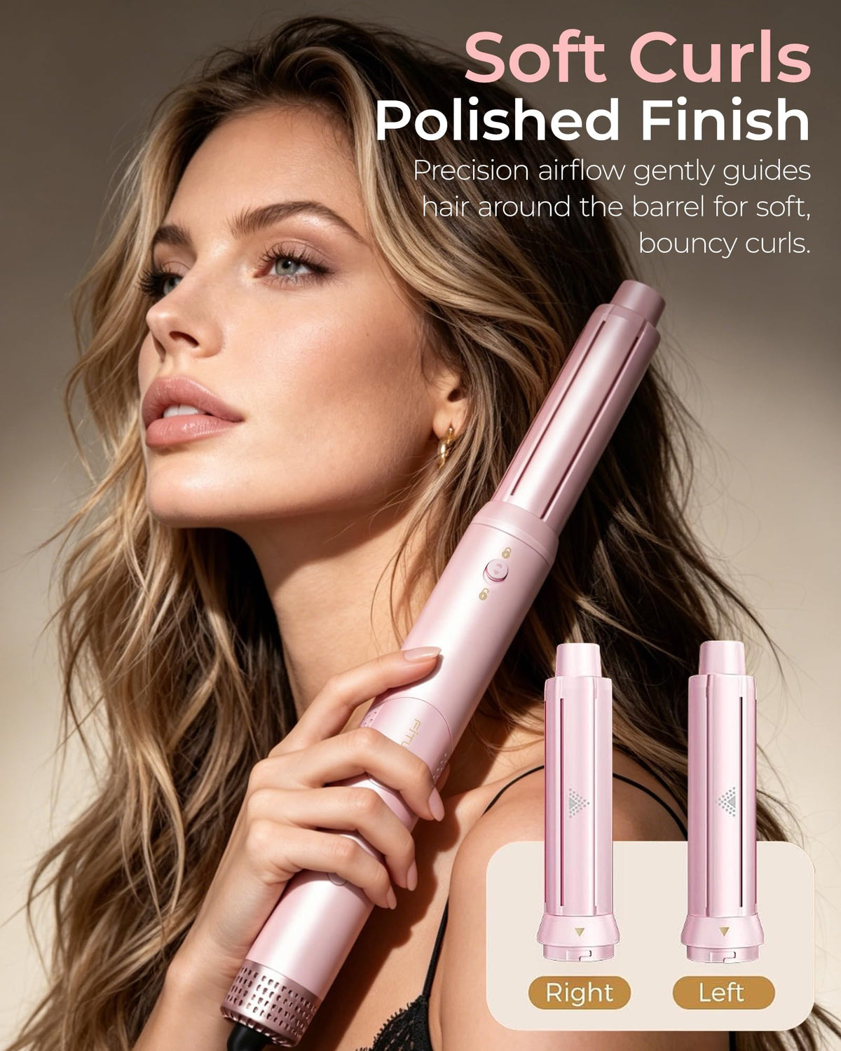 6 in 1 Air Multi Styler Hair Dryer Brush with Auto Wrap Curlers