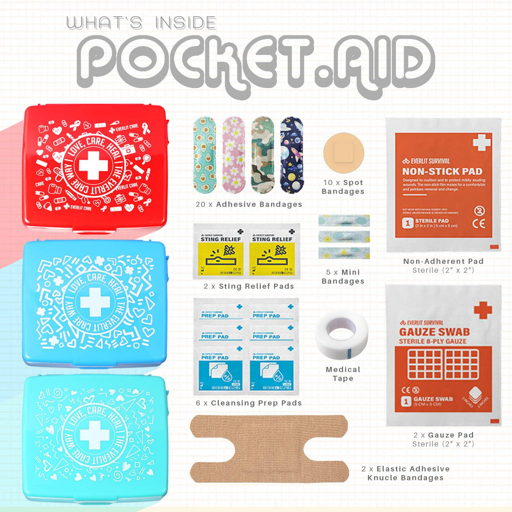 Compact Mini First Aid Kit Portable Wound Care Supplies for Travel and Outdoor Use