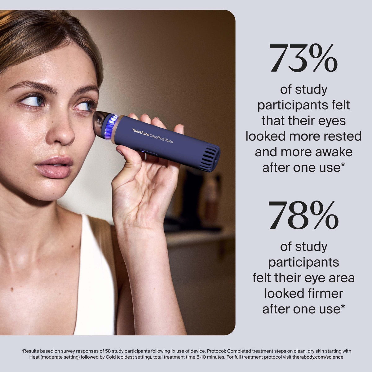 Depuffing Wand Cold and Heat Face Roller Eye Massager for Skincare