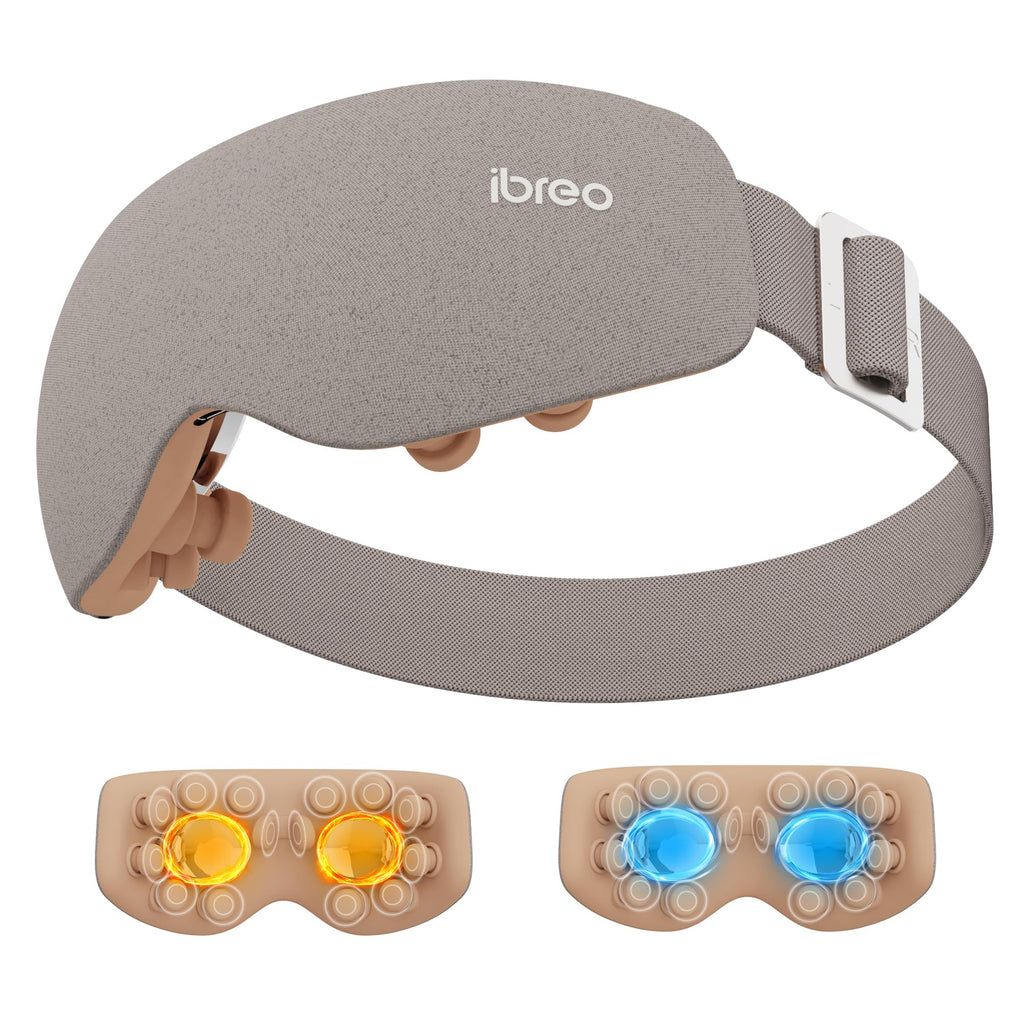 Heated Eye Massager with Heat Cool Therapy Bluetooth and Vibration Care