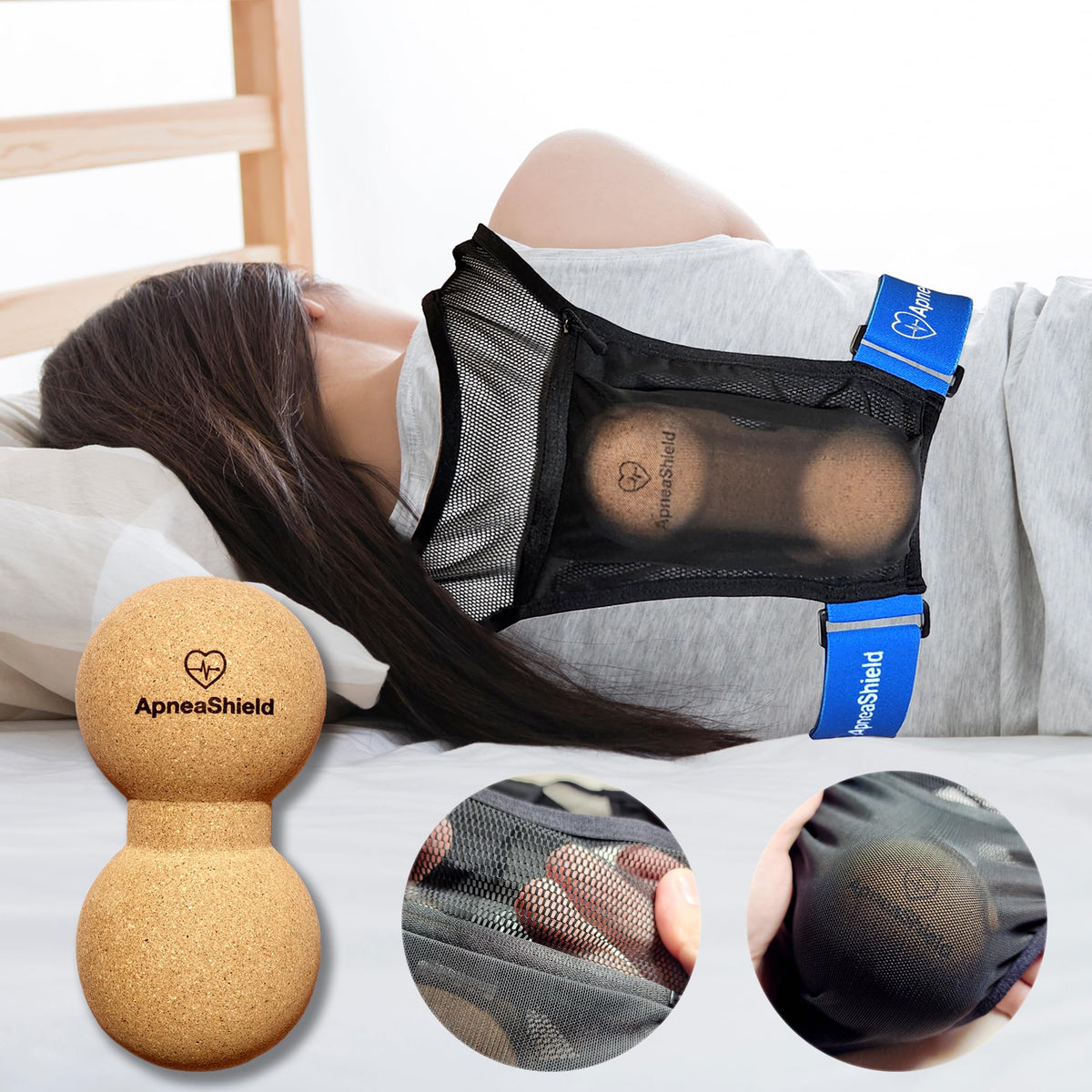 Side Sleep Position Trainer Anti Snoring Device for Sleep Support and Comfort