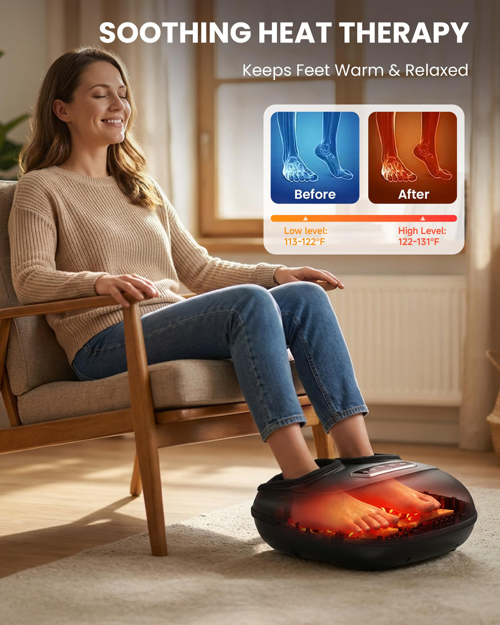Shiatsu Foot Massager for Relaxation and Foot Care