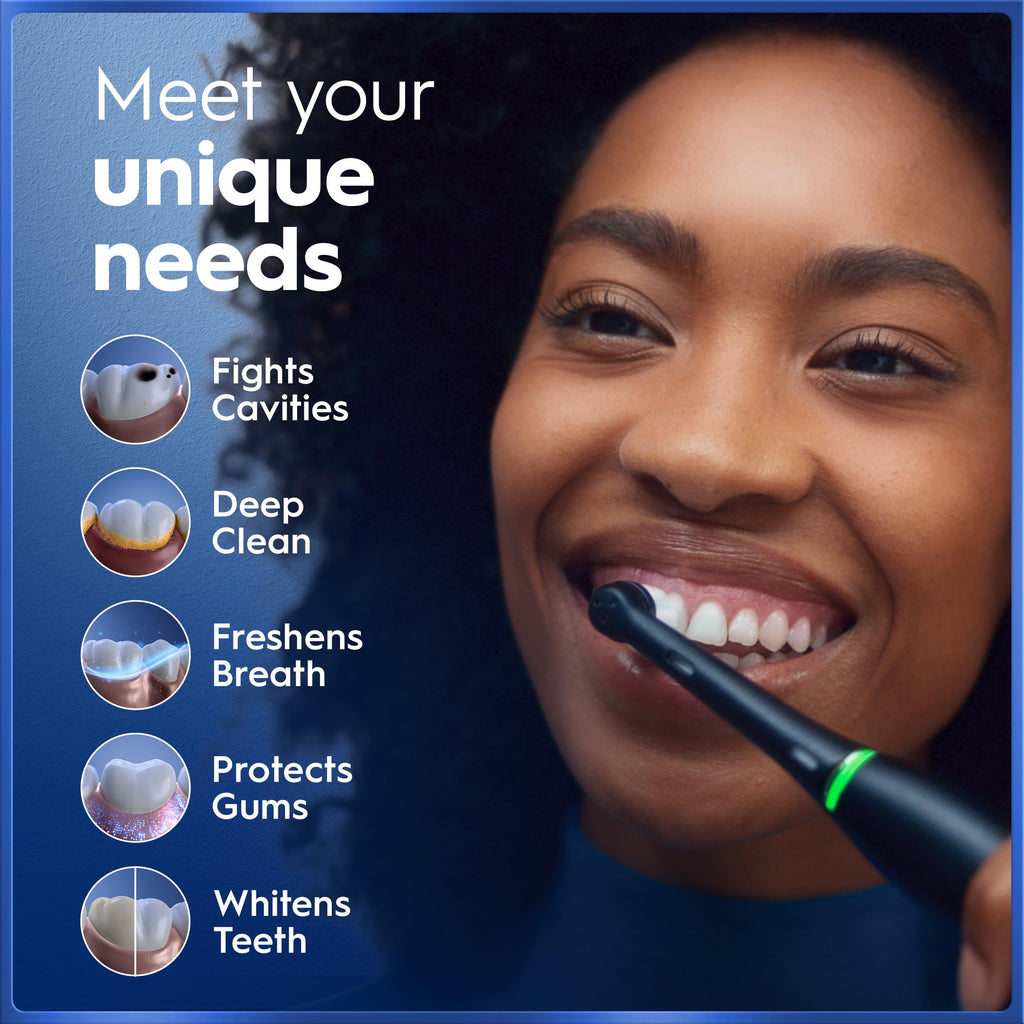 Rechargeable Electric Toothbrush with 3 Brush Heads and Travel Case