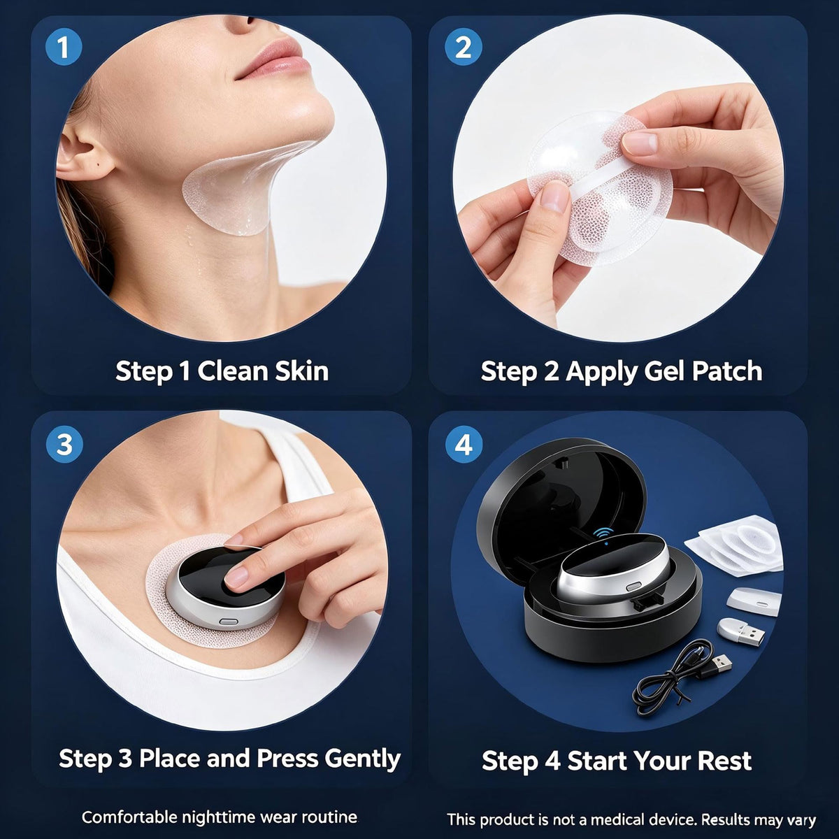 Portable Anti Snore Device with 3 Speed Adjustment for Better Sleep
