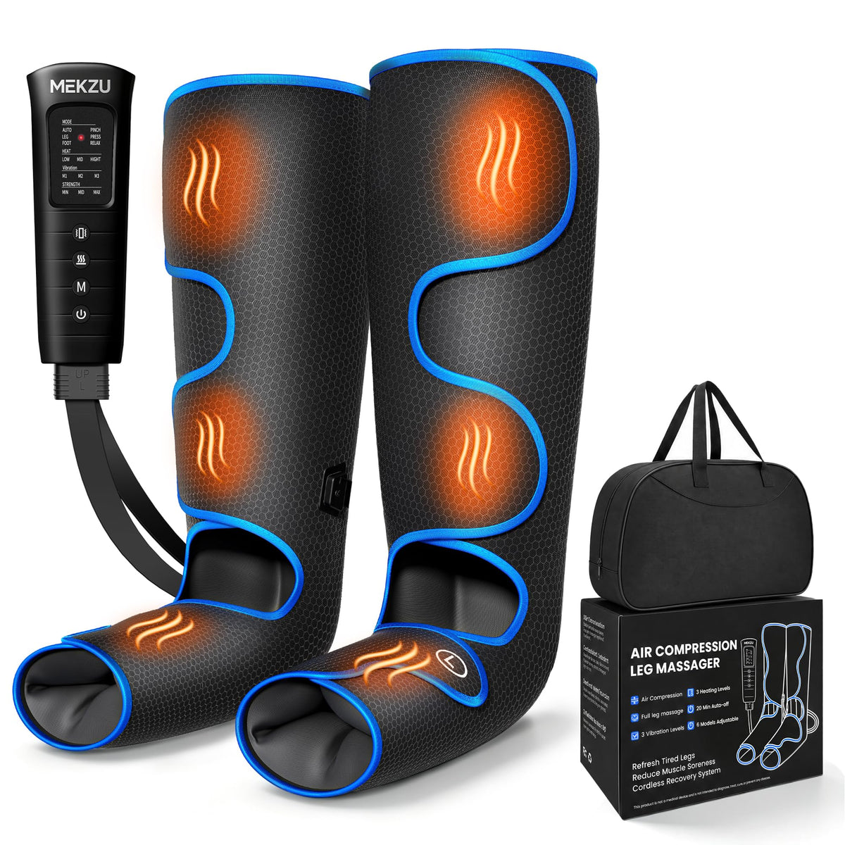 Air Compression Leg Massager with Heat Foot Boots for Relaxation Care