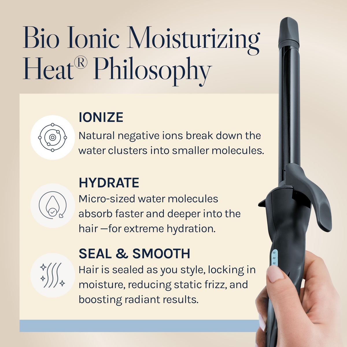 Long Barrel Curling Iron Moisture Heat Technology Hair Styling Tool