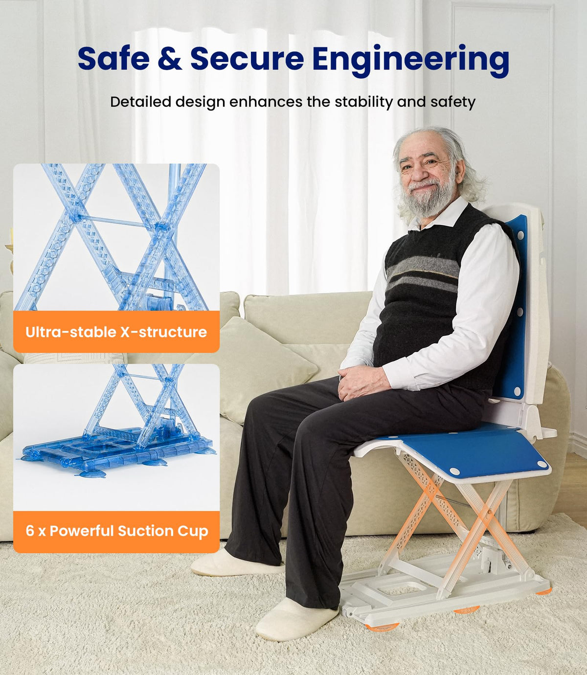Electric Chair Lift Assist Device for Elderly Floor Transfer Support