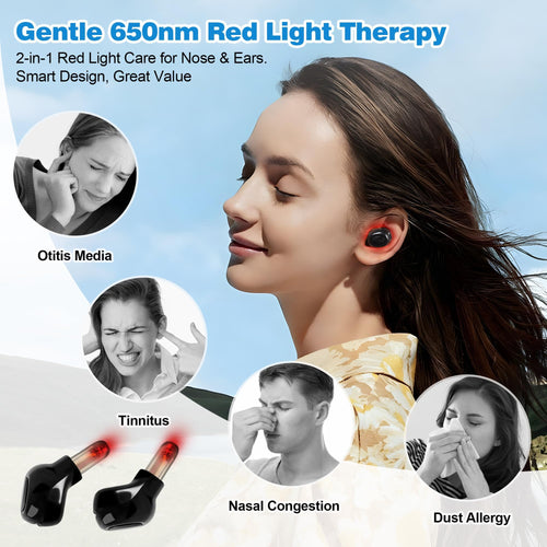 650nm Red Light Therapy Device for Ear and Nose Care