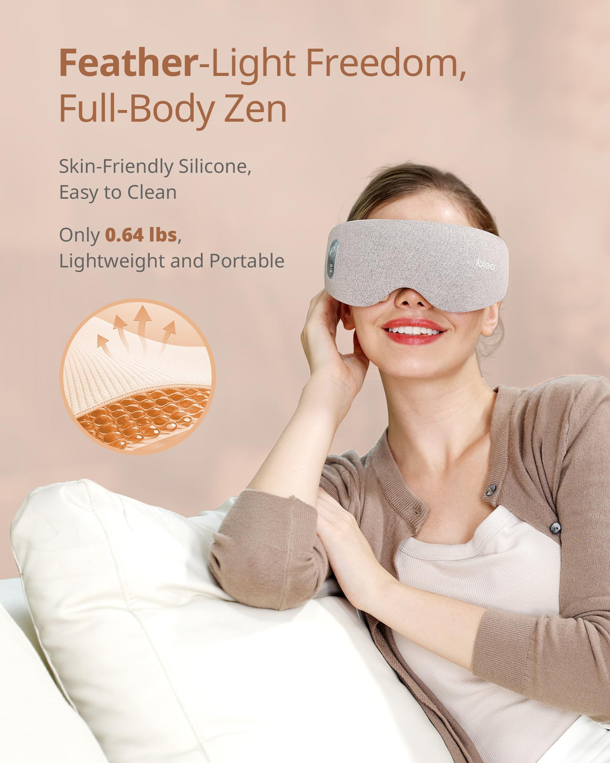 Heated Eye Massager with Heat Cool Therapy Bluetooth and Vibration Care